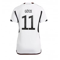 Camisa de time de futebol Alemanha Mario Gotze #11 Replicas 1º Equipamento Feminina Mundo 2022 Manga Curta